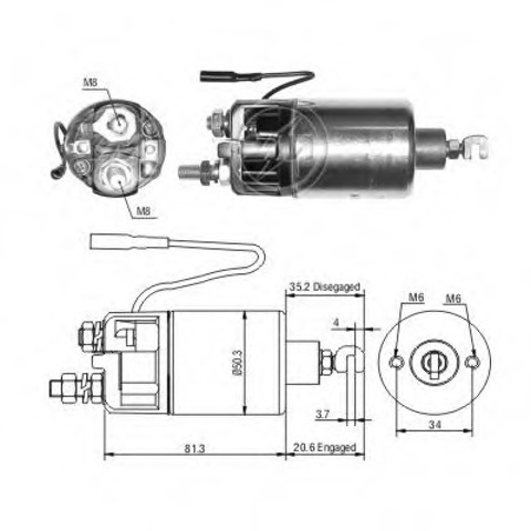 Втягуюче стартера ZM661 ZM
