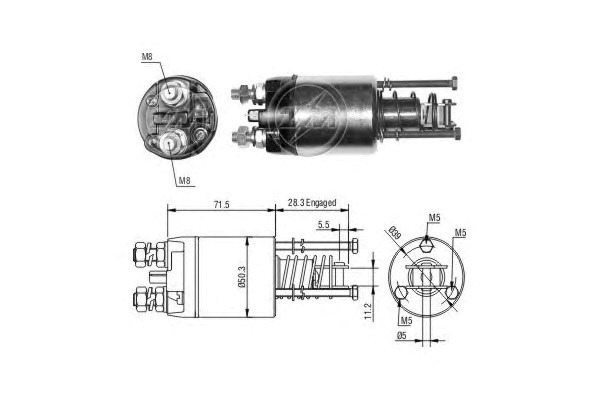 Втягуюче стартера ZM6651 ZM