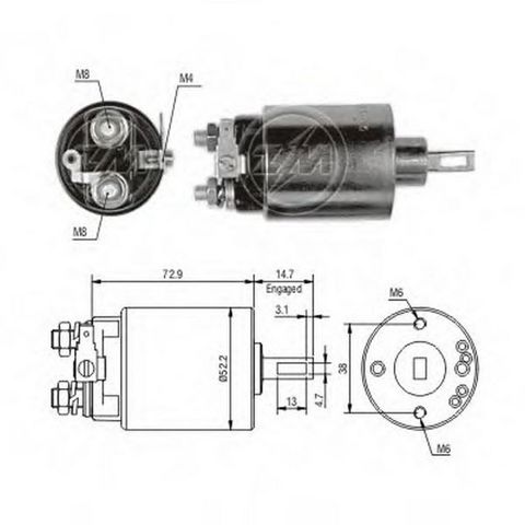 Втягуюче стартера ZM684 ZM