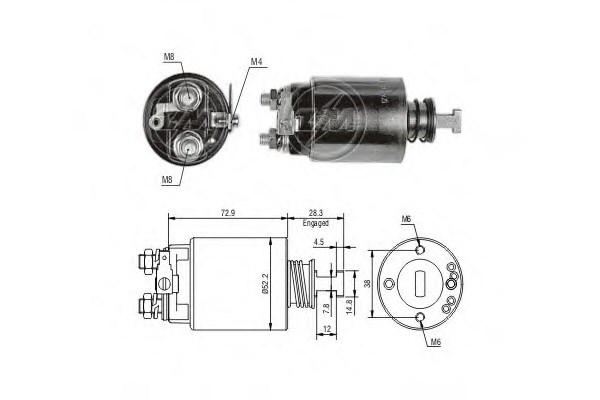 Втягуюче стартера ZM689 ZM