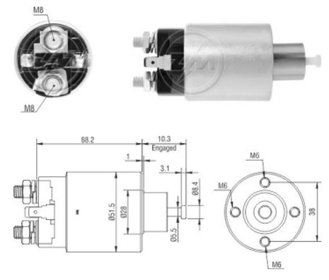 Втягуюче стартера ZM7995 ZM