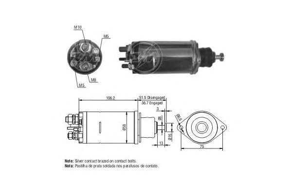 Втягуюче стартера ZM811 ZM