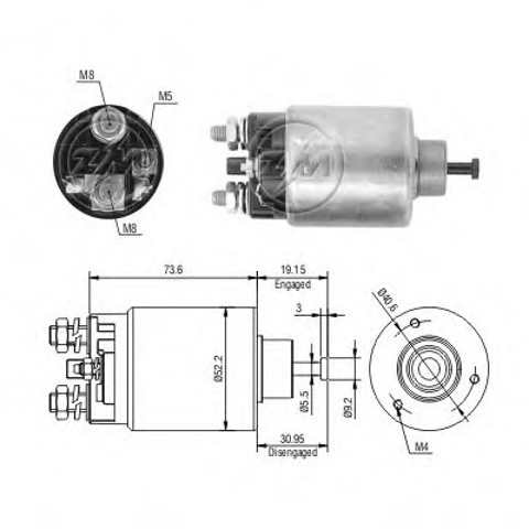 Втягуюче стартера ZM860 ZM