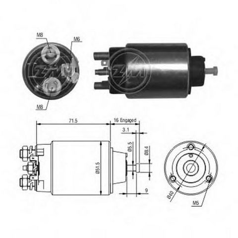 Тягове реле стартера ZM864 ZM