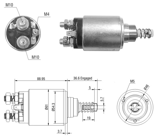 Тягове реле стартера ZM8640 ZM