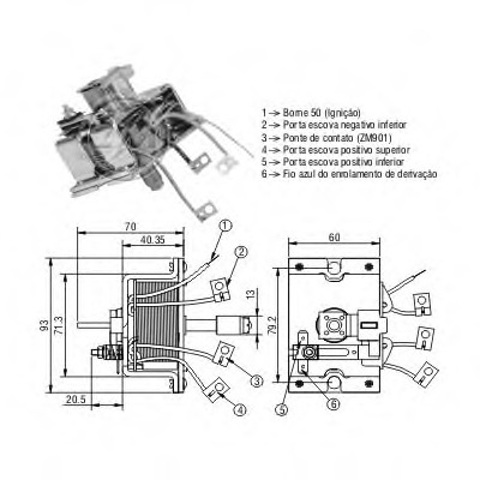 Тягове реле стартера ZM902 ZM