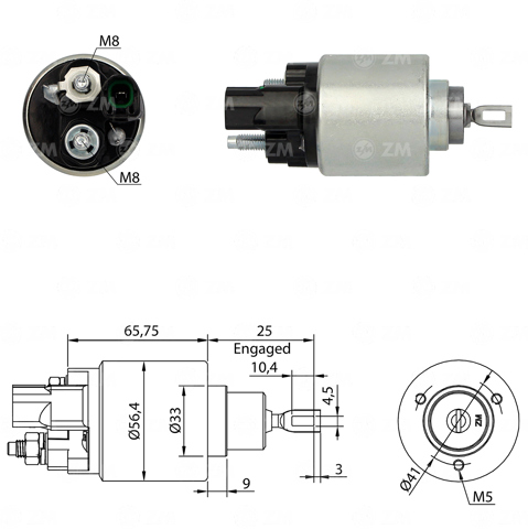 Втягуюче стартера ZM978 ZM