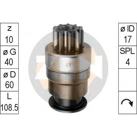 Привід стартера бендикс ZN0813 ZEN