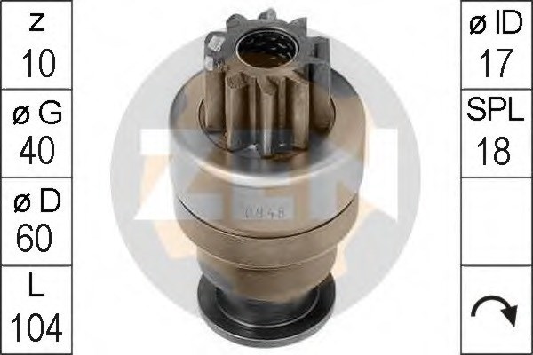 Бендикс стартера ZN0948 ZEN