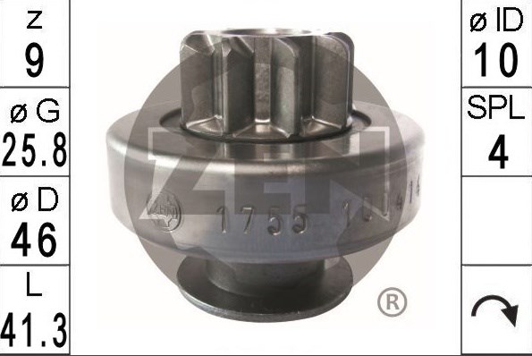 Редуктор стартера ZN1755 ZEN