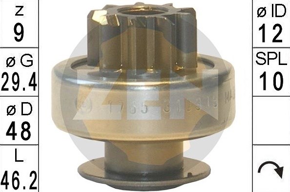 Бендикс стартера ZN1765 ZEN