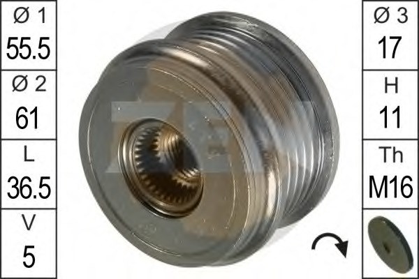 Інерційний шків ZN5376 ZEN
