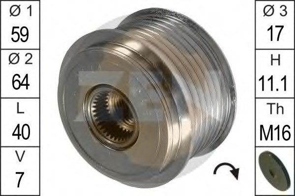 Обгонна муфта генератора ZN5431 ZEN