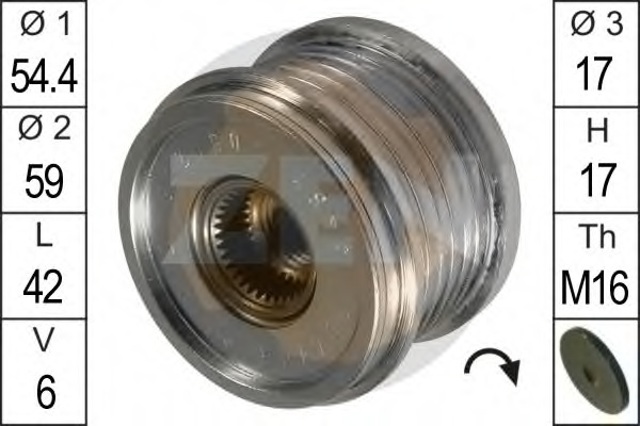 Обгонна муфта генератора ZN5457 ZEN