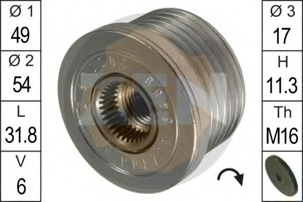 Інерційний шків ZN5458 ZEN