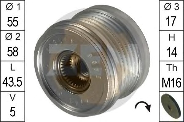 Обгонна муфта генератора ZN5468 ZEN