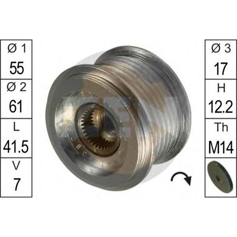 Обгонна муфта генератора ZN5502 ZEN