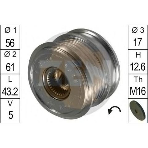 Шків генератора ZN5505 ZEN