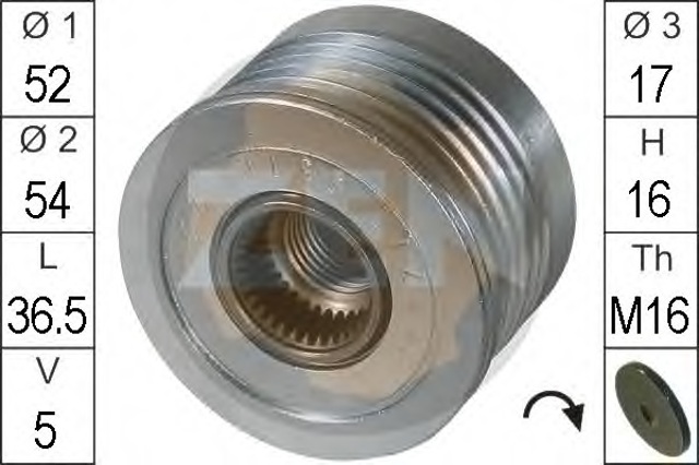 Шків генератора ZN5510 ZEN