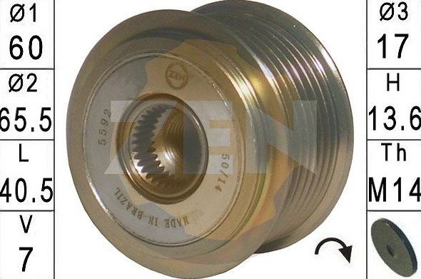 Інерційний шків ZN5592 ZEN