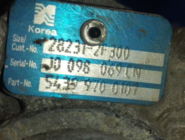 Турбокомпресор 282312F300 HYUNDAI