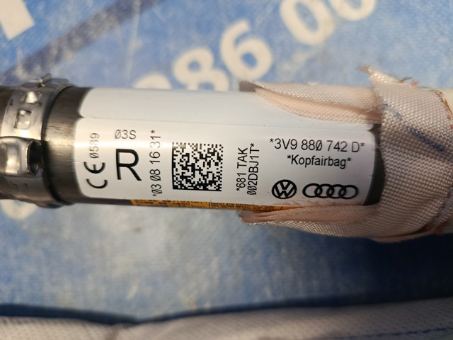 Подушка безпеки, бічна, права, AIRBAG 3V9880742D VAG