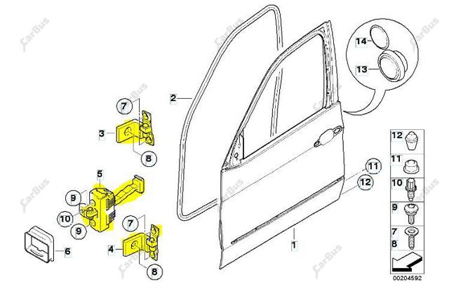 Петля водійських дверей 41517176849 BMW