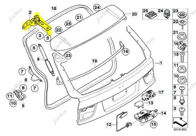 Петля задньої багажної, 3/5 -ої двері 41627170921 BMW