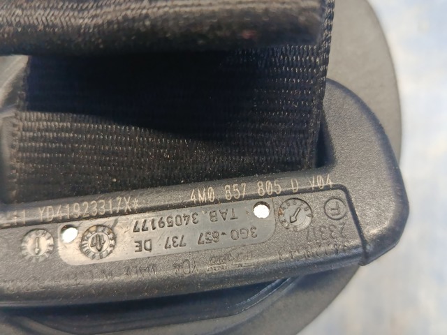 Пасок безпеки задній лівий 4M0857805D VAG