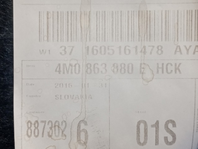 Облицювання багажного відсіку, праве 4M0863880E VAG
