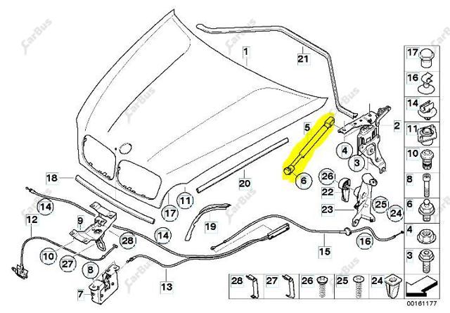 Стійка капота 51237148346 BMW