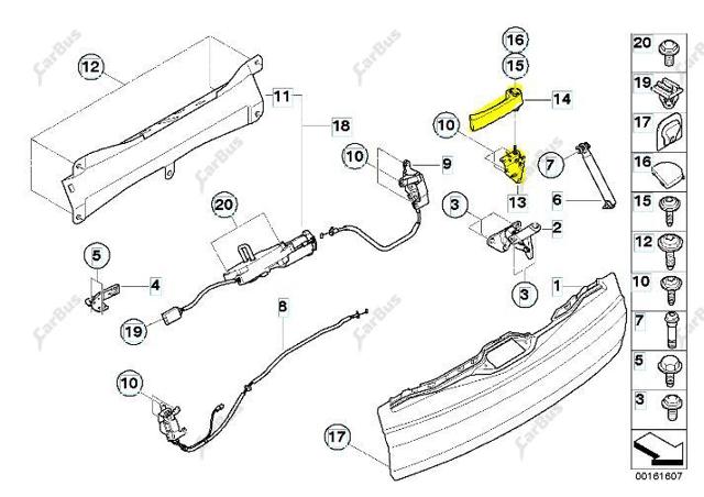 Ручка дверей багажника, зовнішня 51247162149 BMW