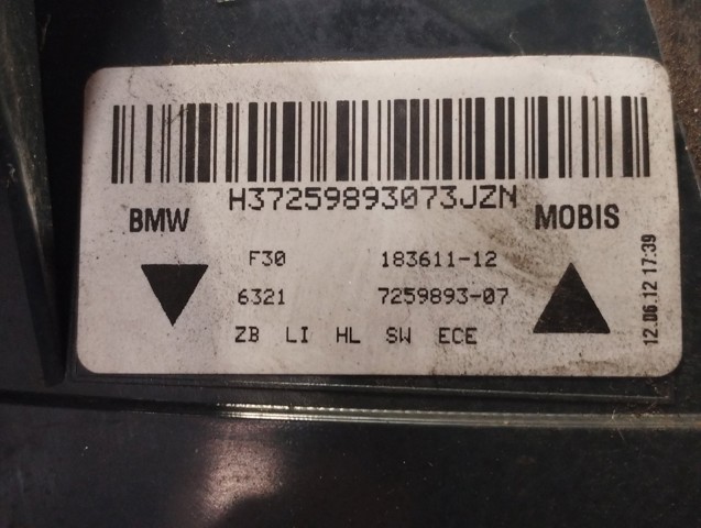 Ліхтар задній правий, зовнішній 63217312846 BMW