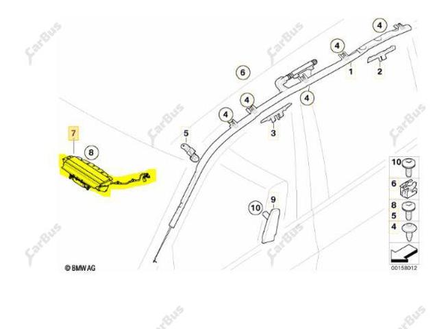Подушка безпеки, пасажирська, AIRBAG 72127943537 BMW
