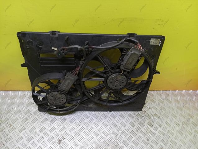 Дифузор радіатора охолодження, в зборі з двигуном і крильчаткою 7L0121203F VAG