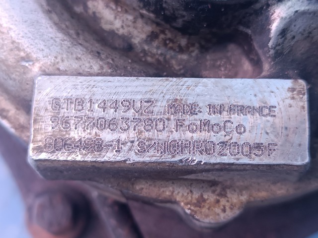 Турбокомпресор 9677063780 FORD