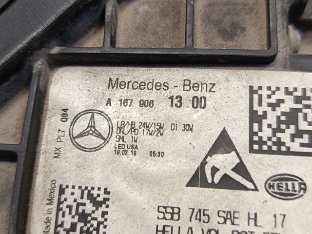 Права блок фара A1679061405 MERCEDES
