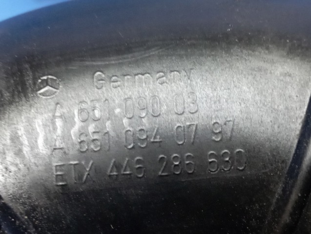 Патрубок повітряний, вихід повітряного фільтра A6510900337 MERCEDES