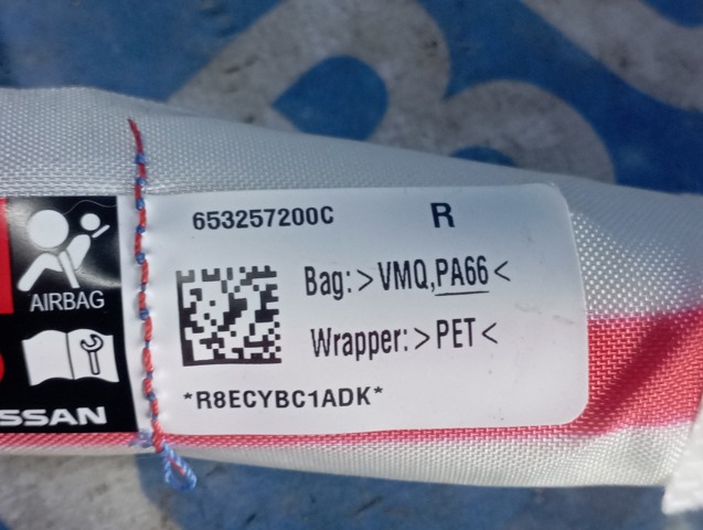 Подушка безпеки, шторка бічна, права, AIRBAG K85P05MR0A NISSAN