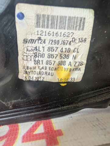 Праве бокове дзеркало 4L1857410CL VAG