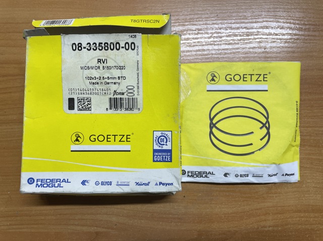 Комплект поршневих кілець на 1 циліндр, STD. 0833580000 GOETZE