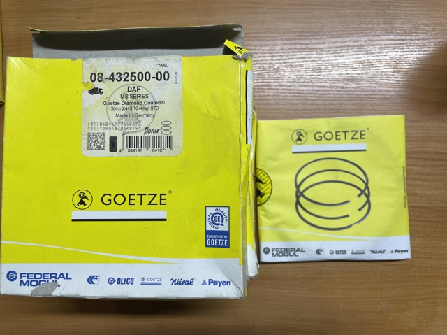 Комплект поршневих кілець на 1 циліндр, STD. 0843250000 GOETZE