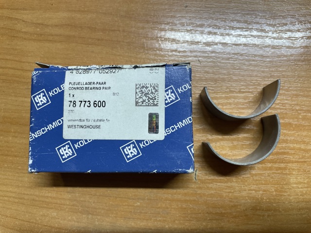 Вкладиші колінвалу компресора, шатунні, комплект, стандарт (STD) 78773600 KOLBENSCHMIDT