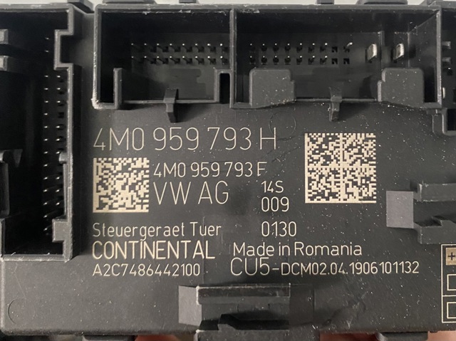 Блок комфорту передніх дверей 8W0959593H VAG