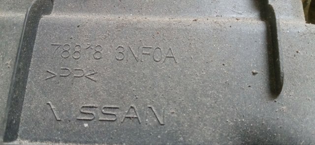 Підкрилок заднього крила, правий 788183NF0A NISSAN