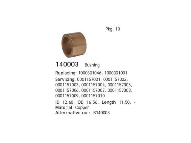Комплект втулки стартера 140003 CARGO
