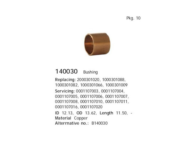 Комплект втулки стартера 140030 CARGO