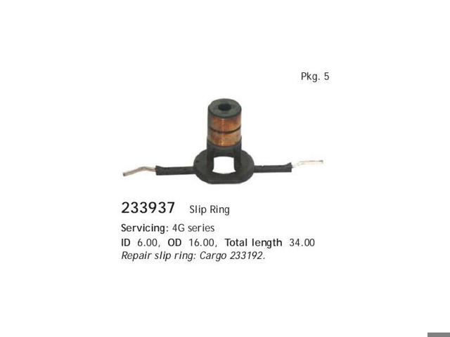 Колектор ротора генератора 233937 CARGO