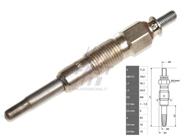 Свіча накалу FT82705 FAST