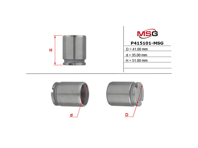 Поршень супорта гальмівного, заднього P415101MSG MS GROUP